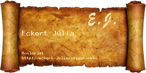 Eckert Júlia névjegykártya